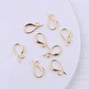 Cobre Galvanizado en Oro Real de 18K Gancho para Oreja en Forma de S Gancho para Arete Semiterminado Aretes Hechos a Mano Aretes DIY Accesorios de Joyería