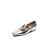 Zapatos Mary Jane de Cuero con Diseño de Nicho Estilo Ins para Mujer Otoño Nuevo Hebilla en T Zapatos de Cuero de Tacón Bajo Grueso Estilo Francés