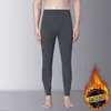 Calças de Outono Masculinas Autoaquecidas Anti-bolinhas Calças Quentes Roupa Íntima de Inverno Camada Base Antifrio Espessadas com Veludo Roupas Masculinas Atacado