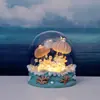 Kit de Material DIY Medusa do Oceano, Luz Noturna que Brilha, Lâmpada de Atmosfera, Presente de Aniversário para Namorada, Decoração de Mesa