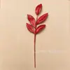 Ramas Navideñas Doradas de 33 cm con 6 Hojas, Suministradas por Amazon para Comercio Electrónico Transfronterizo, Decoración de Corona para Árbol de Navidad con Hojas Doradas