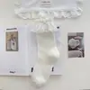 Meias estilo Ballet até a panturrilha para Mulheres, Laço Doce, Renda Fina de Verão, Estilo Coreano, Meias Cinza Slouch