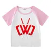2023 Nueva ropa para niños Camiseta de manga corta de verano para niños y niñas Camisa básica raglán Camiseta de media manga para bebé Top para niños
