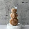 Vela Perfumada Cilíndrica Europea Casual Atmósfera Muebles Creativos para el Hogar Vela Pilar Marrón Arte Geométrico