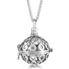 Pendente Vazado Flor Gota Mexicana Aromaterapia Corrente de Aço Titânio Diamante Difusor de Óleo Essencial Colar para Mulheres