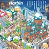 Pegatinas Yuxian Miniatura Paisaje Grande Edición Ciudad 10.0 Harbin Casa 3D Tridimensional Alivio del Estrés Infantil Libro Silencioso