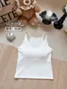 Camisola Spicy Girl de Cuello en U para Primavera y Verano con Brillantes Pedrería, Espalda Hermosa, Camiseta sin Mangas Racerback para Mujer, Copas Integradas, Top Dulce de Moda, No Necesita Usar Sujetador