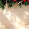 Novo Modelo de Sino de Natal de Cristal Simulada DIY Plástico Pequeno Sino de Vento Materiais de Decoração de Natal Pingentes Suprimento Transfronteiriço