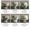 Tazón de polvo de plomo pintado a mano loto de dos tapas tetera gres hecho a mano juego de té kung fu taza justa taza de té taza de té