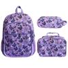 Set de Tres Piezas de Mochila Escolar para Niños, Bolsa de Almuerzo de Unicornio, Set de Estuche, Mochila Personalizable, Mochila Escolar Grande de Tercer Grado