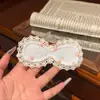 Pegatinas Mágicas Florales de Encaje Cremoso Fresa Dulce Tulipán Tela Femenina Nicho Pegatinas para el Cabello Perezoso