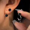 Pendientes Espirales de Acero Inoxidable con Forma de S, Bolas de Diamante Completo de Arcilla Cerámica, Diseño de Nicho, Pendientes de Lujo de Alta Gama, Tachuelas para Cartílago Auricular Fabricante