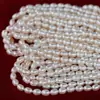 Accesorios para el Cabello con Cuentas DIY Hechos a Mano Zhejiang Cuentas Pequeñas de Arroz 4-8mm Productos Semi-Terminados Venta al por Mayor Collar Perla de Cultivo de Agua Dulce Joyería con Forma de Arroz
