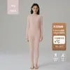 Conjunto de Ropa de Otoño Clase A para Mujer, Ropa Interior Térmica Delgada de Algodón Puro para Hombre, Capa Base 100% Algodón, Camiseta Interior de Algodón Talla Grande para Invierno