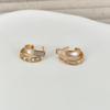 Pendientes de Doble Capa de Concha para Mujer, Pendientes de Diseño Nicho, Estilo Coreano, Sencillos y de Alta Gama, Pendientes de Lujo Ligero, Pendientes de Moda