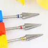 Nuevo Acero de Tungsteno Cinco en Uno Cónico Diente Recto Acero de Tungsteno Cabezal Pulidor de Uñas Pulido Mano Izquierda y Derecha Herramienta de Manicura Broca