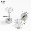 Aretes de Acero Inoxidable con Circonita, Tachuelas Versátiles de Alta Gama Transfronterizas, Tachuelas para Labio Unisex, Joyería para Piercings