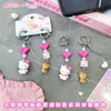 Colgante de Columpio Auténtico Serie Hada de la Selva de Sanrio Exquisita Muñeca de Kt Cat Kuromi Encanto para Bolso Corazón de Niña