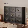 Gabinete de Medicina de Madera Tipo Cajón Retro Gabinete de Almacenamiento de Escritorio Caja de Madera para Cosméticos Joyería Medicina Tradicional China Gabinete Pequeño de Almacenamiento
