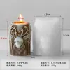 Jiahuimei Decorações de Natal Floco de Neve Vela Perfumada Cilíndrica Molde de Silicone