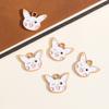 Japonês bonito coelho DIY cartoon Pikachu animal gota de óleo liga pequena jóias pingente chaveiro pingente