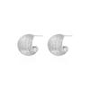 Aretes de Metal Plisado Retro Francés para Mujer Lujo Ligero Diseño de Alta Gama Sentido de la Moda Elegantes Combinables Distintivos Aretes