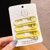 Grampo de Cabelo Colorido Gradiente Sem Costura Estilo Clip-in Franja Lateral Feminina Clip Coreia do Sul Doce Fofo Grampo Bico de Pato Acessórios de Cabelo