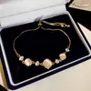 Pulseira Ajustável de Zircônia Quadrada em Losango Francês Exquisite Fashionável Temperamento Faixa de Mão Nicho Alto Padrão Joia de Mão Atacado