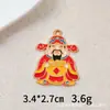 Ano Novo Deus da Riqueza Tigela de Tesouro Cinco Direções Deus da Riqueza Acessórios Atrai-Fortuna Liga de Zinco Pingente com Gotejamento de Óleo Chaveiro Ornamento