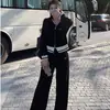 Conjunto de Moda Feminina Plus Size Outono e Inverno Transfronteiriço Conjunto de Duas Peças com Moletom com Capuz Esportivo Estilo Coreano Solto e Calça Longa