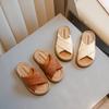 Sandalias para Niña 2026 Estilo Verano Casual Zapatos de Princesa con Tiras Tejidas y Velcro Sandalias Abiertas para Playa para Niña