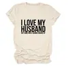AMO A MI ESPOSO PERO Amazon wish sitio independiente playera casual simple de mujer cuello redondo manga corta