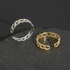 Anillo de acero inoxidable de gran venta transfronteriza para hombre, estilo europeo y americano, con hebilla de cuerda de cáñamo que combina con todo, anillo ajustable de acero de titanio, joyería.