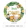 Conjunto Descartável de Louça de Mesa com Tema de Desenho Animado para Festa de Aniversário Infantil, Incluindo Decorações de Festa em Placa de KT, Pratos de Papel, Copos e Conjunto de Toalha de Mesa