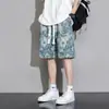 Comercio Exterior Wholesale Shorts para Hombre Verano Seda de Hielo Pantalones Florales Hawaianos Sueltos Casuales Deportivos Playa Hogar Pantalones de 5 Puntos