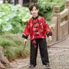 Hanfu para Niños Nuevo Estilo Chino Disfraz de Recitación para el Día Nacional Clásico de Tres Caracteres Disfraz Étnico Tradicional para Hermanos Niños