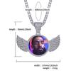Pingente de Foto Personalizado Família Hip-Hop Europeia e Americana Cobre Cravejado com Zircônia DIY Colar de Foto Criativo de Grande Nome Atacado