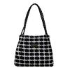 Bolsa Tote de Lona de Grande Capacidade para Mulheres 2026 Novo Estilo Elegante Simples Bolsa para o Dia a Dia Moda Bolsa de Ombro sob o Braço Xadrez