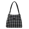 Bolsa Feminina Nova Estilo Coreano Xadrez Grande Capacidade Bolsa de Ombro para o Dia a Dia Moda Bolsa Grande Bolsa Tote Xadrez Bolsa Feminina