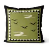 Cojín Decorativo para Sofá Estilo Medieval Color Verde Oliva, Cojín Geométrico Retro para Cabecera, Cojín Decorativo para Sala de Estar Estilo Chino Nuevo, Dropshipping