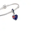 Explosiones Transfronterizas Colgante Bandera Panjia Pulsera Collar Colgante Casero DIY en Forma de Corazón Bandera Nacional Copa del Mundo