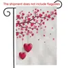 Decoración de Jardín Temática del Día de San Valentín Bandera de Bienvenida Bandera de Jardín de Lino de Doble Cara Decoración para Exteriores Bandera de Bienvenida Impresa En Stock