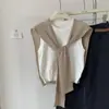Ropa minimalista refrescante y relajada en colores de primavera y verano, Chal de punto calado, Protector de hombros para habitación con aire acondicionado, Protección solar, Cubre-nalgas anudado