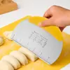 Cortador de masa graduado de acero inoxidable, cortador de harina para hornear, cortador de fideos, cortador de turrón, raspador, herramienta para hornear