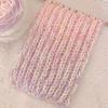 Bufanda de lana degradada con diseño de arcoíris y azúcar, tejida a mano, ideal como regalo para novias, mezcla de lana gruesa a mano.