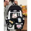 Mochila Escolar H7 Dopamina 2026 Nueva Dulce Femenina Color de Contraste Moda Más Fácil de Combinar Mochila de Gran Capacidad Bolso para Mujer