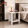 Mesa auxiliar pequeña económica para sofá, mesa lateral para habitación de alquiler, estante de almacenamiento junto a la cama, mesa de centro simple nórdica, mesa de café para sala de estar del hogar