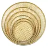 Criba redonda de bambú con agujeros para secado doméstico de productos secos, estante de bambú para restaurante de hot pot para colocar platos, criba redonda hueca de bambú sin agujeros
