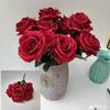 Atacado do Fabricante Buquê de Rosas de Sete Cabeças Casamento Buquê Europeu Flor Falsa Arranjo de Casamento Parede de Flores Arranjo Floral Guia de Caminho Arranjo Floral