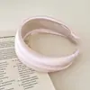 Diadema Ancha de Satén de Seda Suave Estilo Coreano para Mujer, Pinza para el Cabello de Alta Gama, Diadema de Esponja Alta para Lavarse la Cara